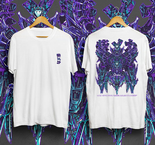 T-Shirt Purple Mecha Kaos Distro Oruka