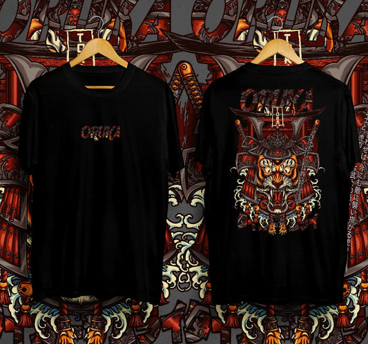 T-Shirt Tiger Samurai Kaos Distro Oruka
