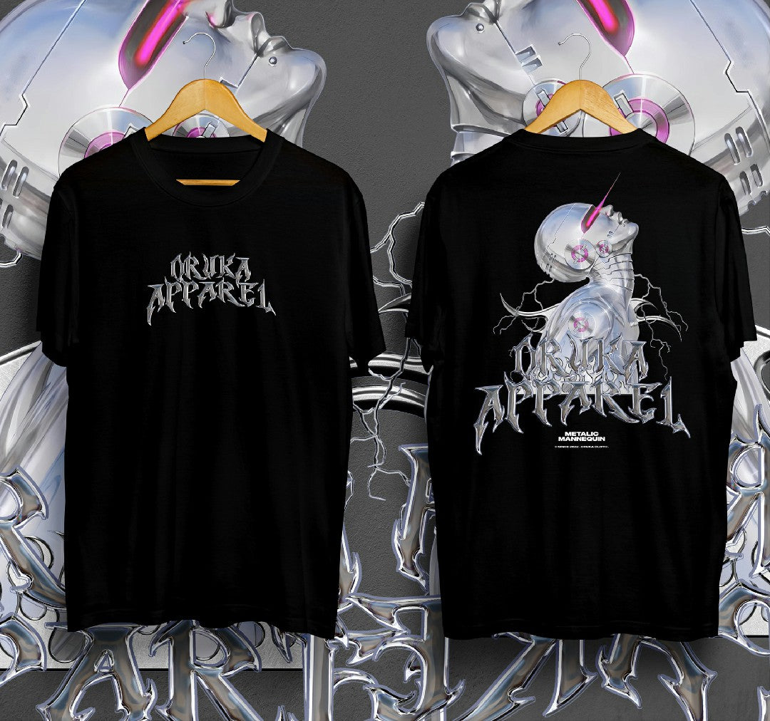 T-Shirt METALIC MANNEQIN Kaos Distro Oruka
