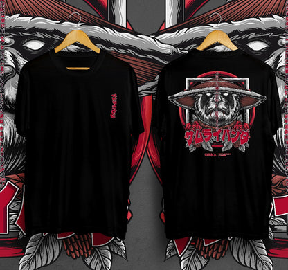 T-Shirt PANDA SAMURAIS Kaos Distro Oruka
