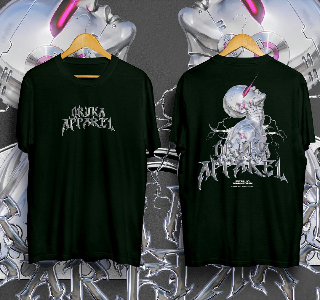 T-Shirt METALIC MANNEQIN Kaos Distro Oruka