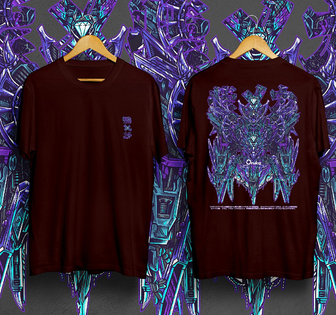 T-Shirt Purple Mecha Kaos Distro Oruka