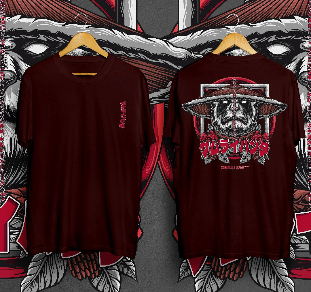 T-Shirt PANDA SAMURAIS Kaos Distro Oruka