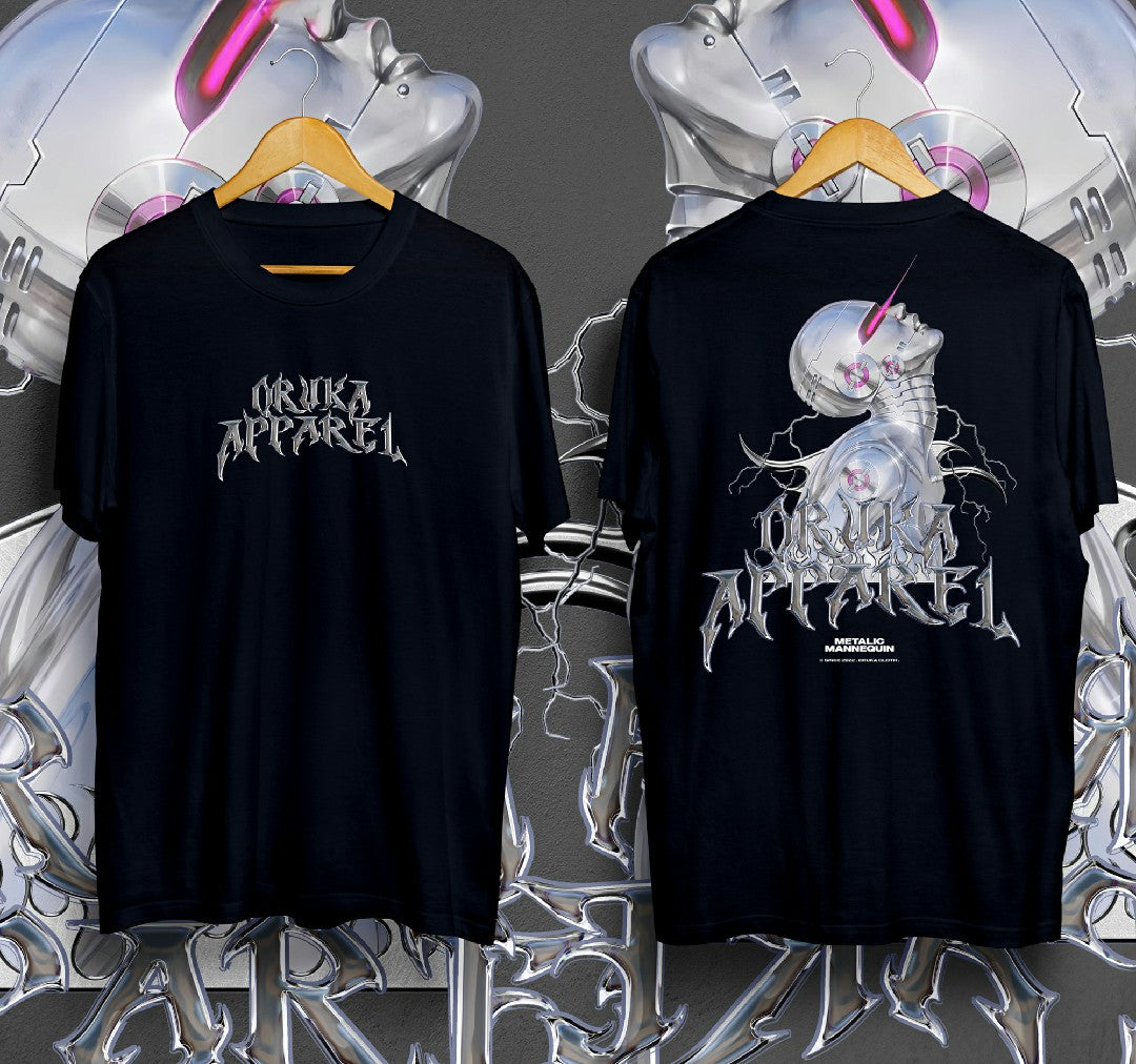 T-Shirt METALIC MANNEQIN Kaos Distro Oruka