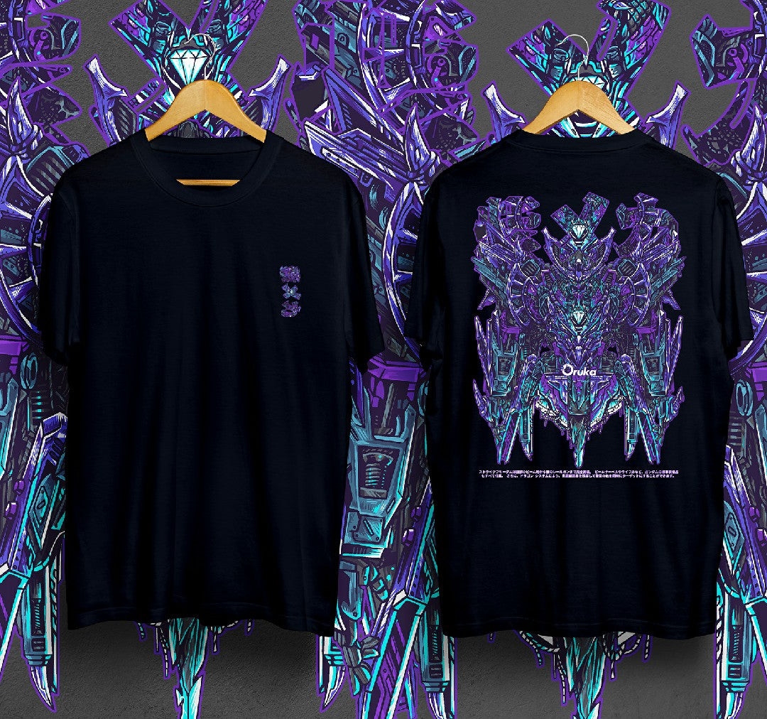 T-Shirt Purple Mecha Kaos Distro Oruka